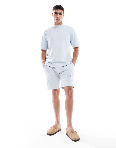 Brave Soul – Set aus Oversize-T-Shirt und Shorts in Blau - view 1