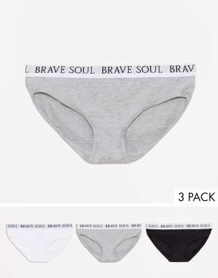 Brave Soul - Lot de 3 slips - Multi