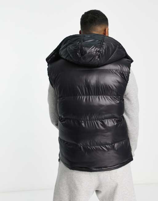 Black shiny 2025 puffer vest