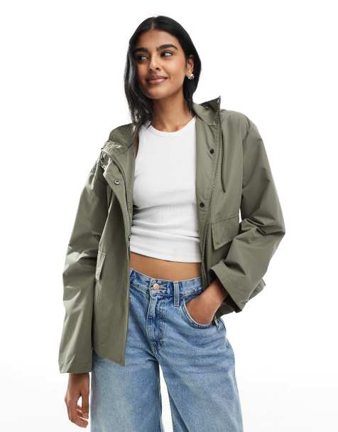 Brave Soul Short – Beschichtete Jacke in hellem Khaki - view 1
