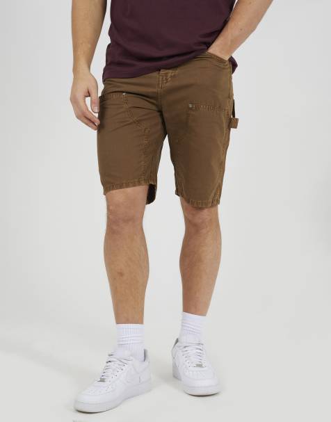 Brave Soul - Short boutonné style charpentier - Marron - view 1