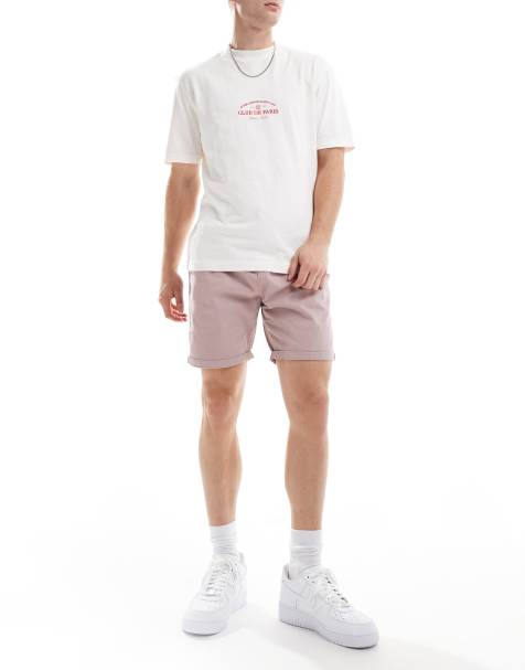 Brave Soul - Short chino avec taille élastique - Vieux rose - view 1