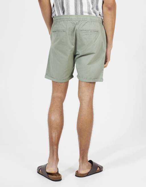 Brave Soul - Short chino en coton avec ourlet retroussé - Vert pâle, 2 de 4