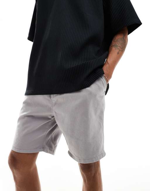 Brave Soul - Short chino en coton - Gris clair