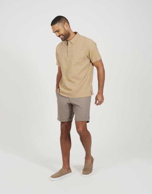 Brave Soul - Short chino en sergé de coton - Taupe, 3 de 4