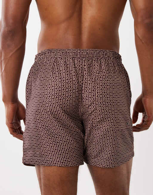 Brave Soul - Short de bain imprimé - Bordeaux et fauve, 5 de 5