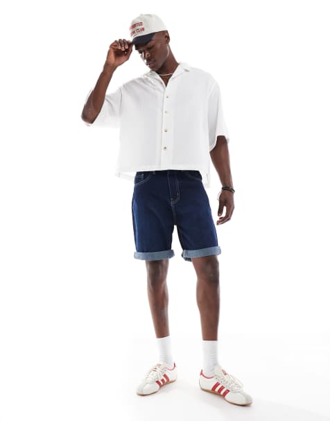 Brave Soul - Short en jean long - Bleu marine - view 1