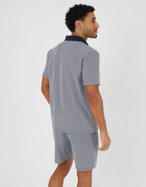 Brave Soul - Short rayé à taille élastique - Bleu marine, 2 de 4