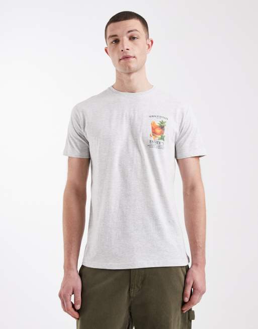 Brave Soul short sleeve cocktail graphic t-shirt in gray, 3 of 5