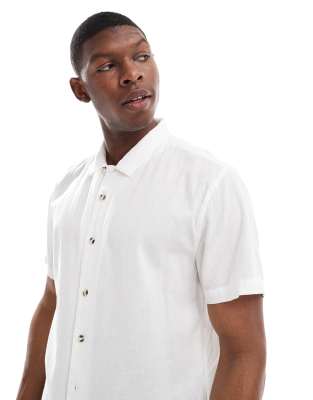 Brave Soul Short Sleeve Knit Shirt In White