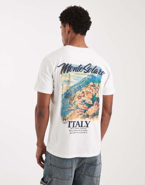 Brave Soul short sleeve scenery graphic T-shirt in white - view 1