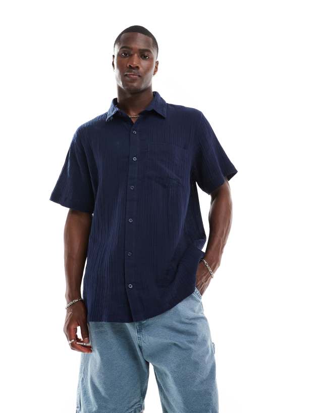 Brave Soul - short sleeve shirt in navy