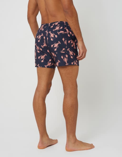 Brave Soul - Shorts de baño azul marino estampados, 2 de 4