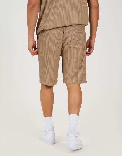 Brave Soul – Shorts in Taupe mit Bundfalten, 2 von 4