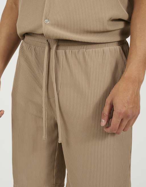 Brave Soul – Shorts in Taupe mit Bundfalten, 4 von 4