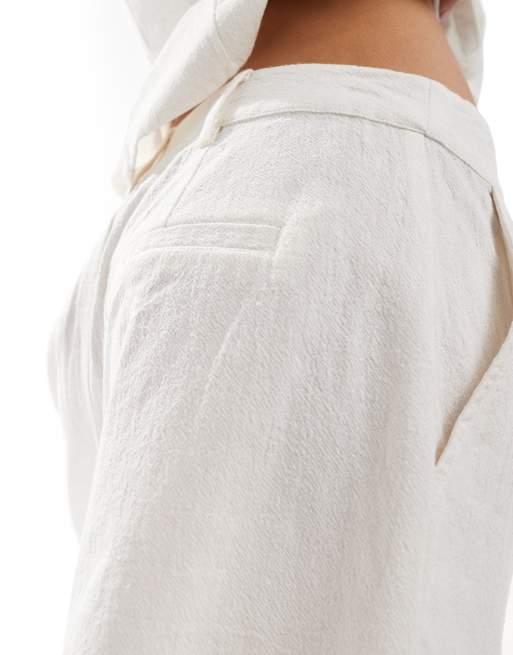 Brave Soul - Shorts met plooien in crème, deel van co-ord set, 3 van 5