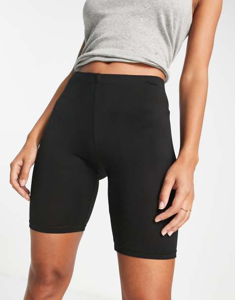 Flounce London Maternity slinky legging shorts in black