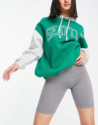 Brave Soul Brave Soul sindy legging shorts in grey marl