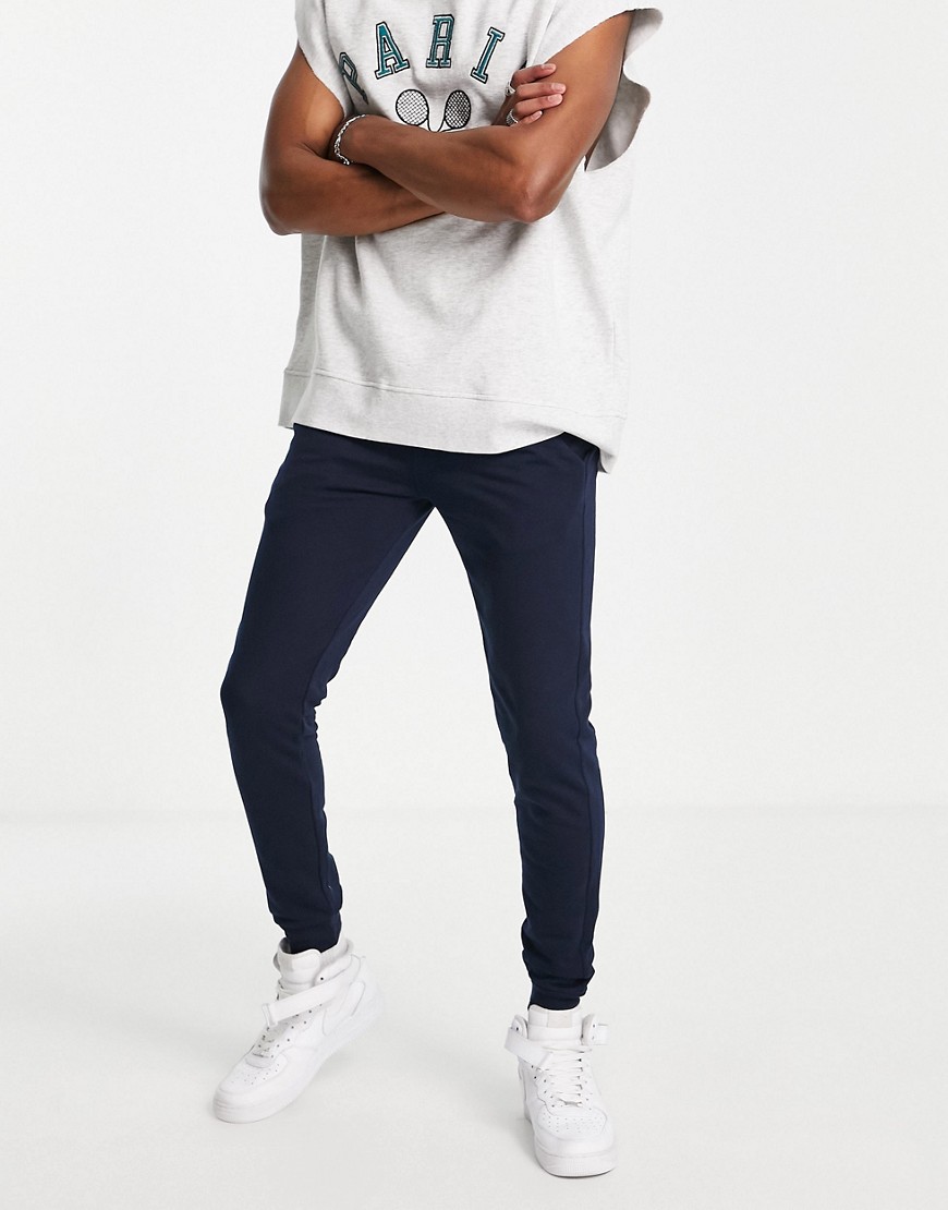 Brave Soul skinny fit joggers in navy