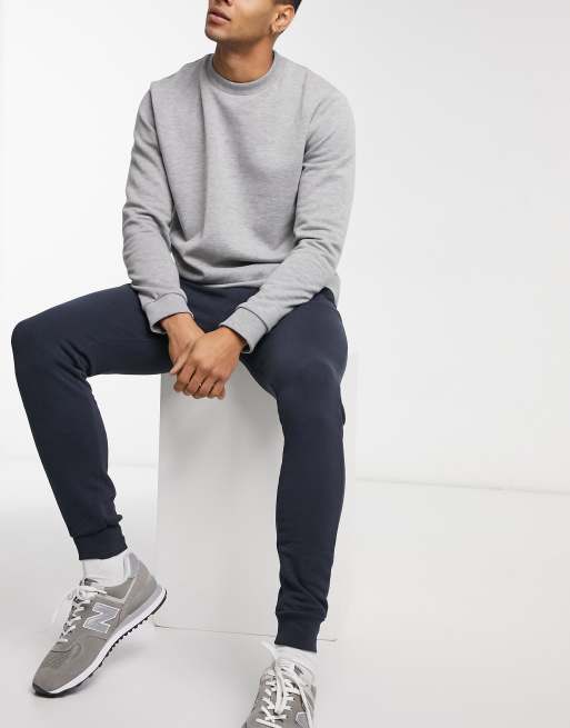 Brave Soul skinny sweatpants in navy | ASOS