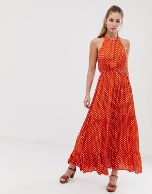 Brave Soul - skye - Lange jurk met stippen-Oranje