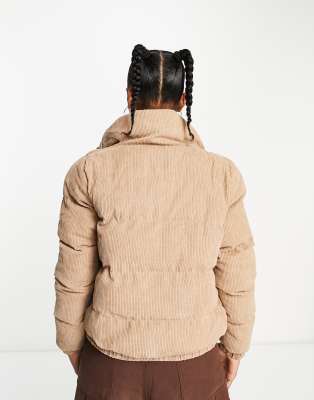 cream corduroy puffer jacket