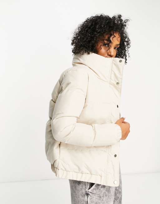 Brave Soul slay puffer jacket in khaki