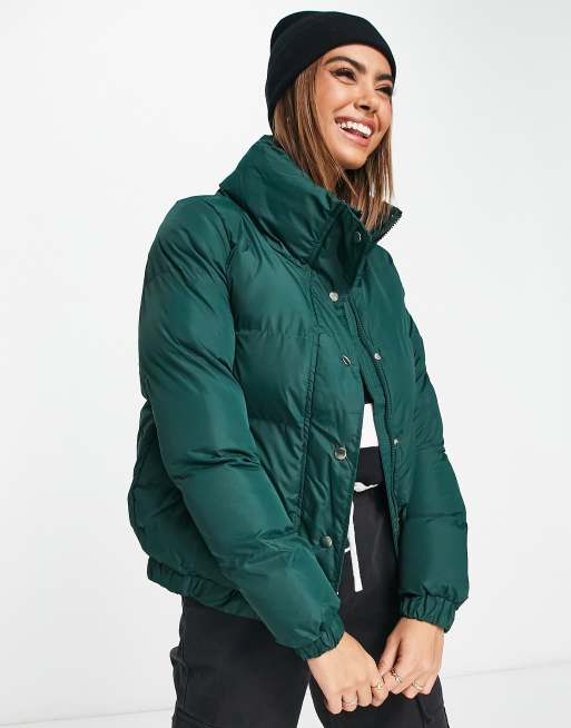 Green Puffer Jackets & Vests