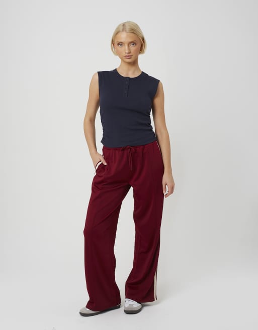 Brave Soul Sleeveless button neck top with ruched detail in navy, 3 of 4