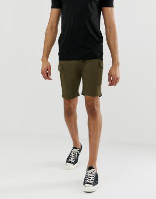 slim cargo shorts