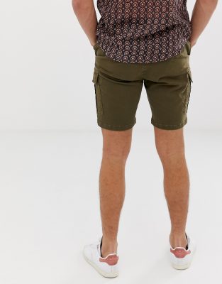 slim fit cargo shorts