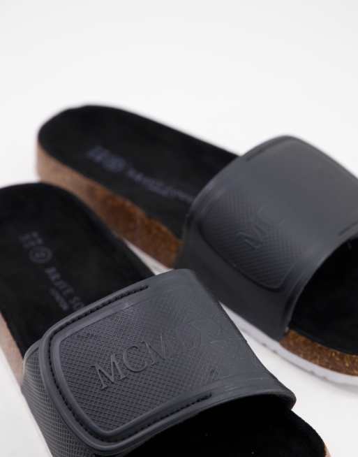 Zuivelproducten bonen kandidaat Brave Soul - Slippers met klittenband en logo in zwart | ASOS