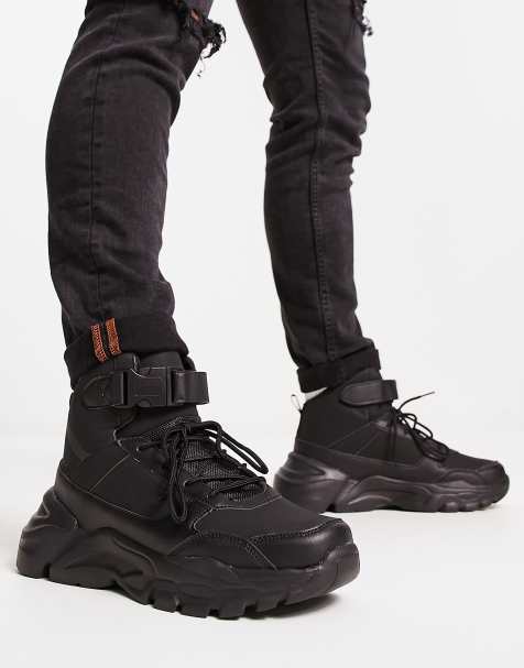 O'Neill Wallenberg High Top Sneakers in Black Mix - ASOS Outlet