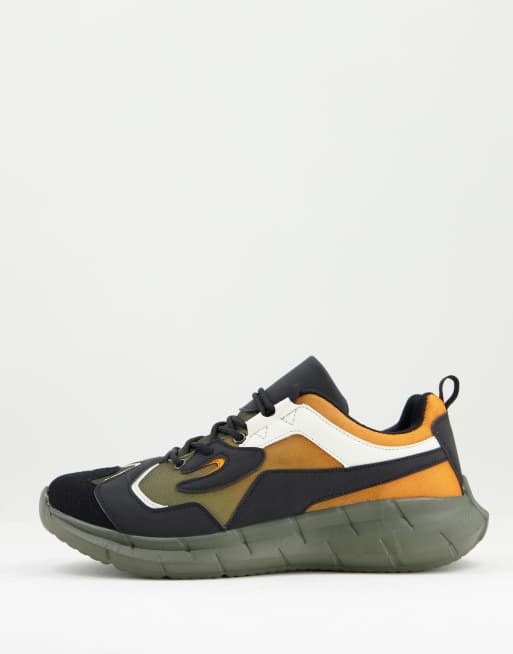 Brave Soul - Sneakers met kleurverloop en dikke zool in zwart/wit
