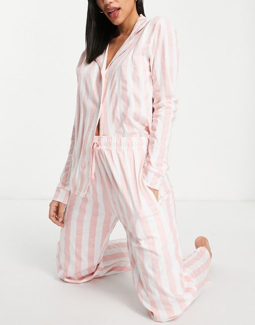 Sweet Slumber Mauve Ribbed Two-Piece Pajama Set