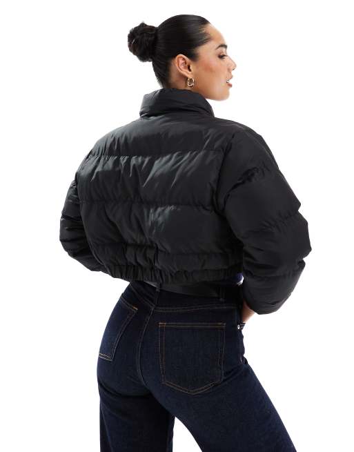 Brave Soul - Sort cropped dynejakke, 4 af 4