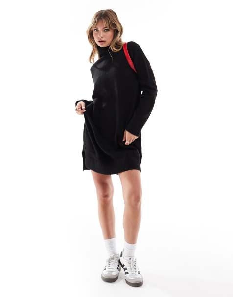 Brave Soul - Sort mini-sweaterkjole med rullekrave - view 1