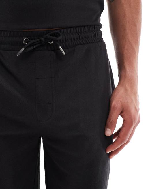 Brave Soul - Sort sæt med T-shirt og shorts i bomuldsblanding, 2 af 4