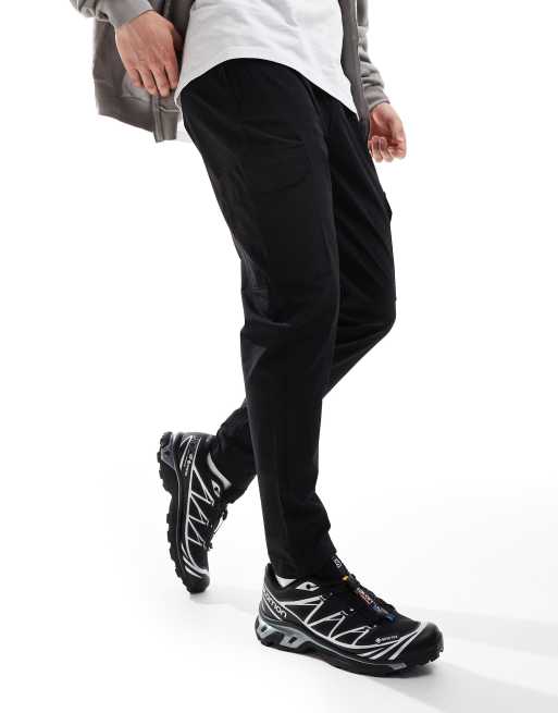 Brave Soul - Sorte cargobukser i ripstop i slim fit