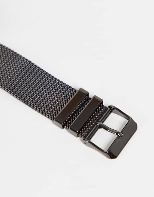 Brave Soul stainless steel mesh strap watch in gun metal, 2 of 4