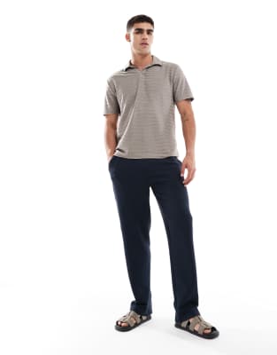 Brave Soul Straight leg joggers in navy - view 1