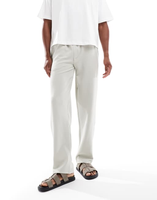Brave Soul Straight leg joggers in taupe, 5 of 5
