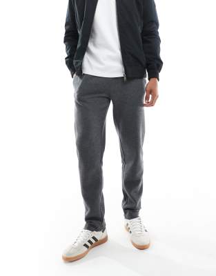 Brave Soul Straight Leg Joggers With Drawcord Waist In Gray