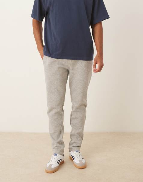 Brave Soul Straight leg open hem joggers in grey - view 1
