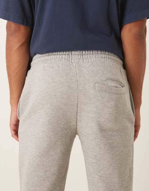 Brave Soul Straight leg open hem joggers in grey, 4 of 5