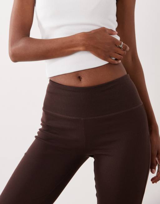 Brave Soul Stretch-Flare-Leggings in Schokobraun, 2 von 5