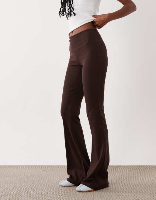 Brave Soul Stretch-Flare-Leggings in Schokobraun, 5 von 5