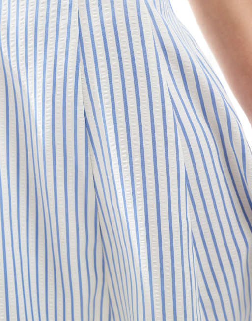 Brave Soul stripe mini dress in blue & white, 4 of 4