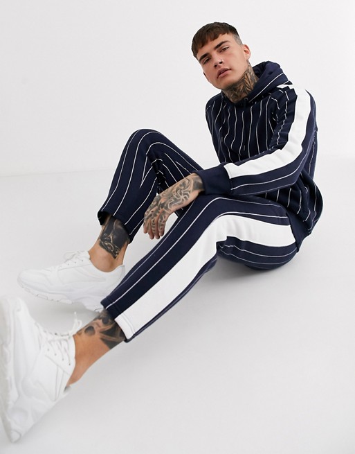Brave Soul striped tapered trousers