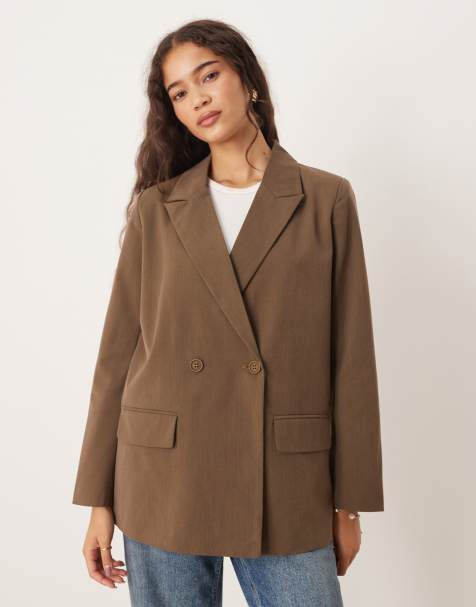 Brave Soul Structured blazer in brown - view 1